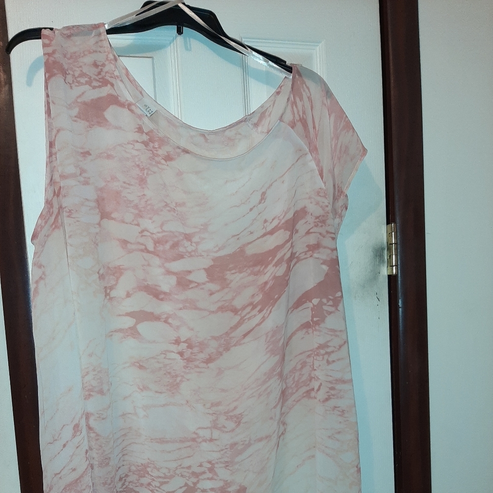 Coral tie dye tunic